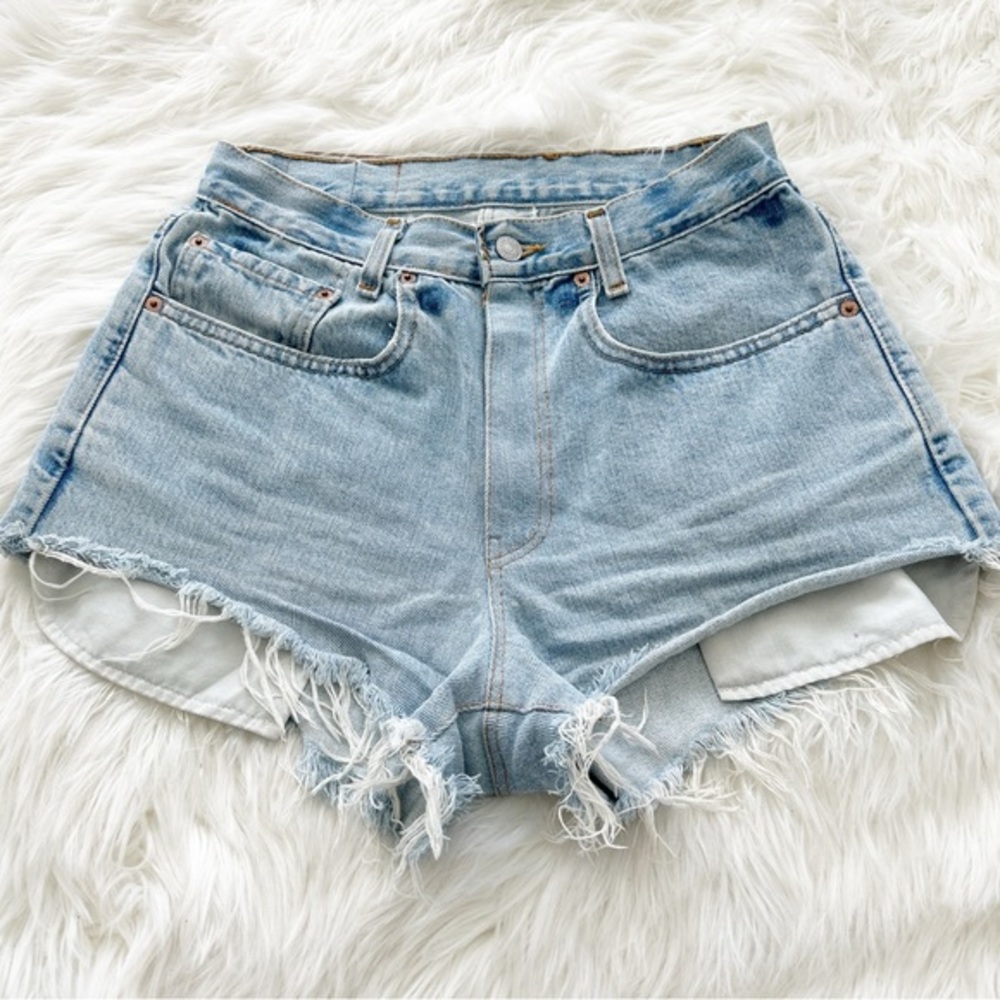 Levi's Light Blue Jean Shorts